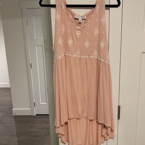 Torrid Blush Pink Embroidered Babydoll Tank